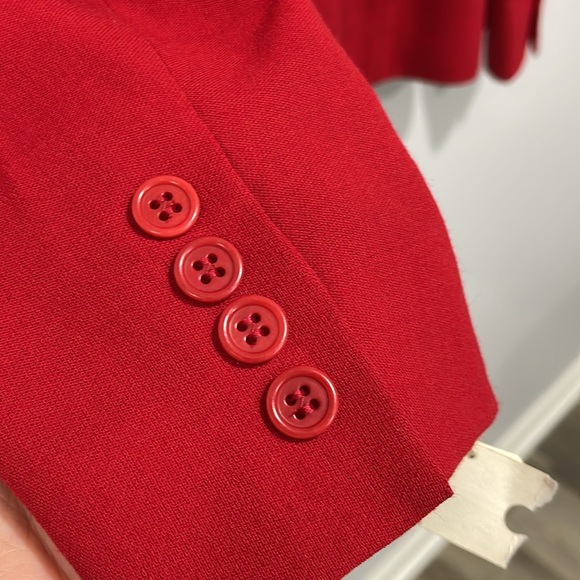 Talbots Collection 1990s pure new wool suit blazer zip closure size 4 NEW - Picture 6 of 16